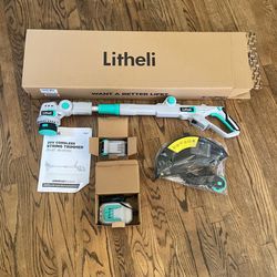 Litheli Cordless String Trimmer 12 Inch, 20V Battery Grass Trimmer / Wheeled Edger