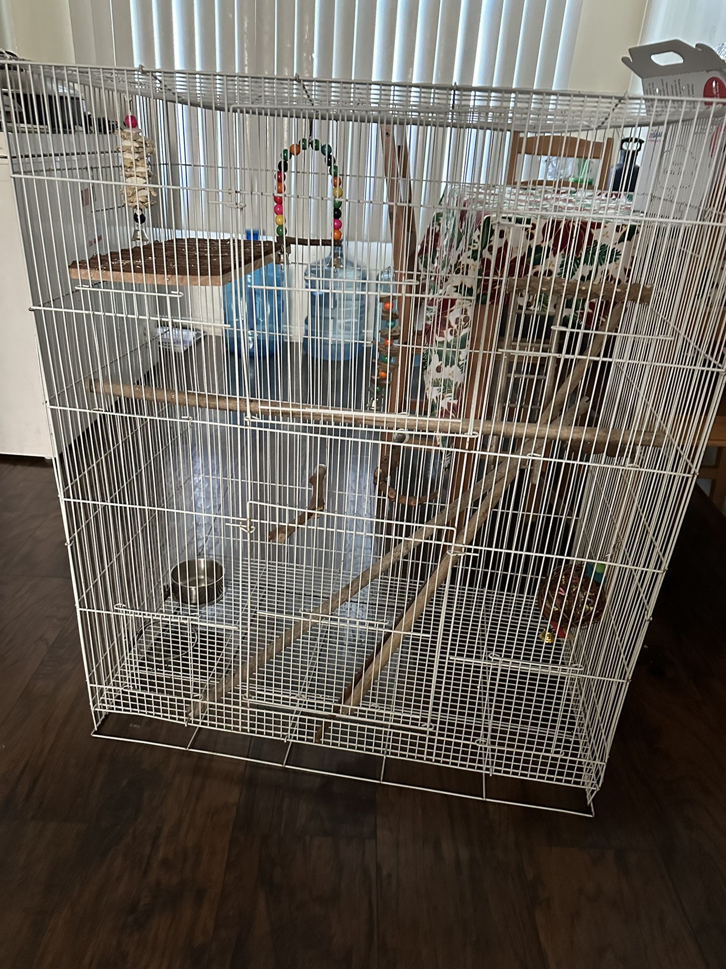 Bird Cage With Toys And Perches Included 