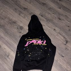 Spider Pink Black Medium Hoodie