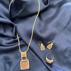 Fashion Necklace Ring And Earring Set