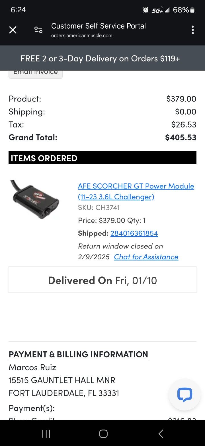 AFE SCORCHER GT Power Module (11-23 3.6L Challenger)