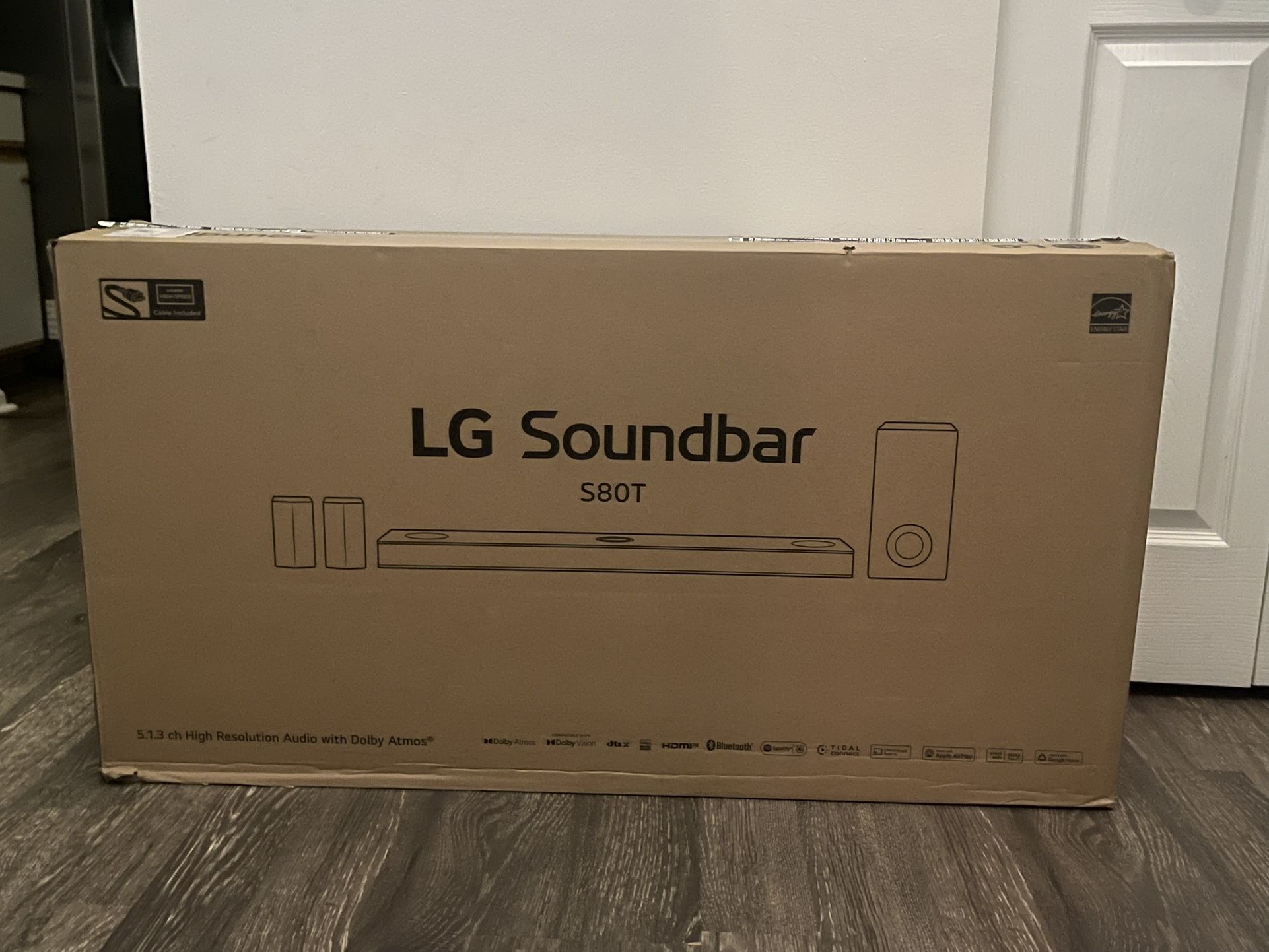 LG 5.1.3 Channel Soundbar with Dolby Atmos and Rear Surround Speakers, S80TR