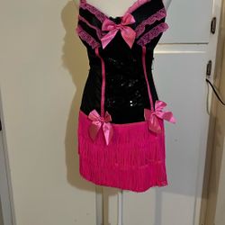Sexy Flapper , Showgirl Sequin Lace Dress Halloween Costume