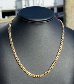 Jewelry 14k solid Yellow Gold Cuban link 26.00” Chain necklace 63.00grams 5.90mm