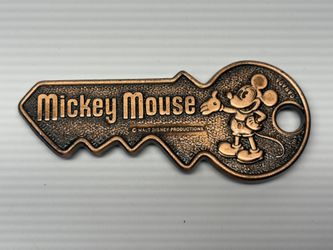 Mickey Mouse Souvenir Bronze Key Paperweight