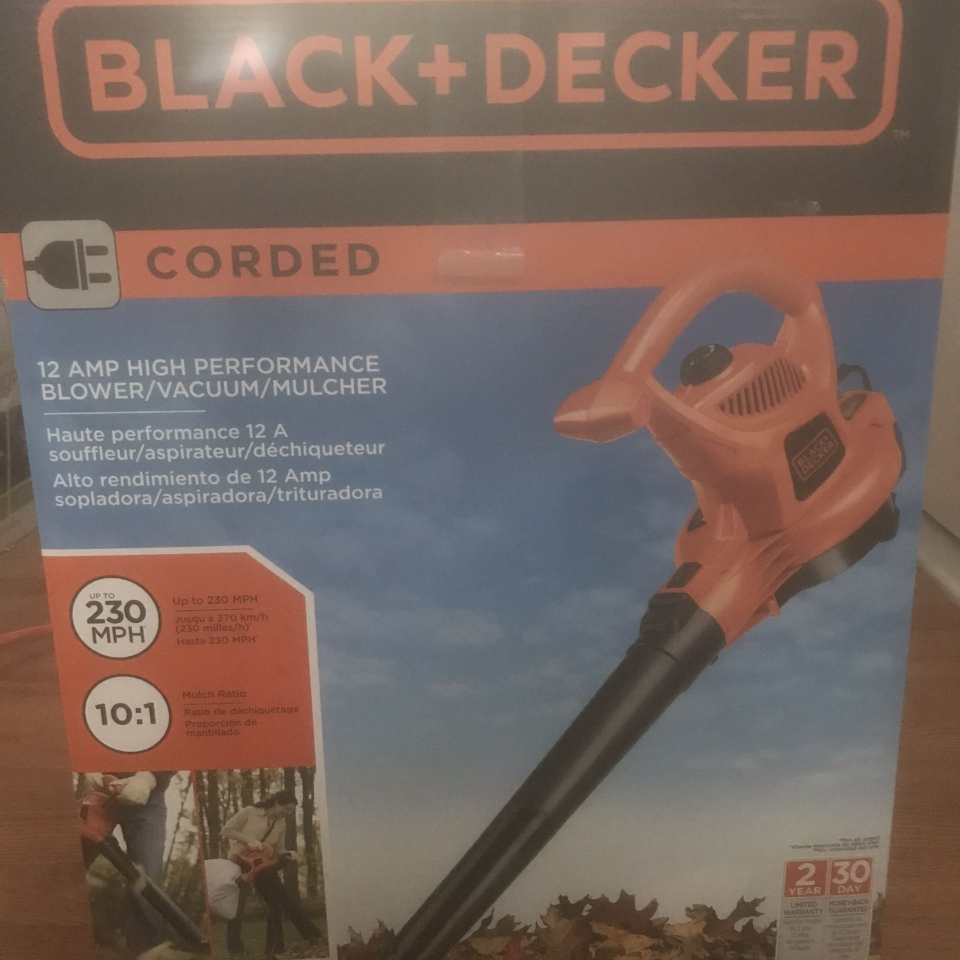 Black & Decker 230mph Corded Leaf Blower BRAND NEW