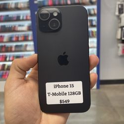 iPhone 15, T-Mobile, 128 GB