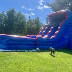 🔥 $3,100 OBO ! Huge Double Lane Blow Up Water Slide,Includes BOTH Blowers