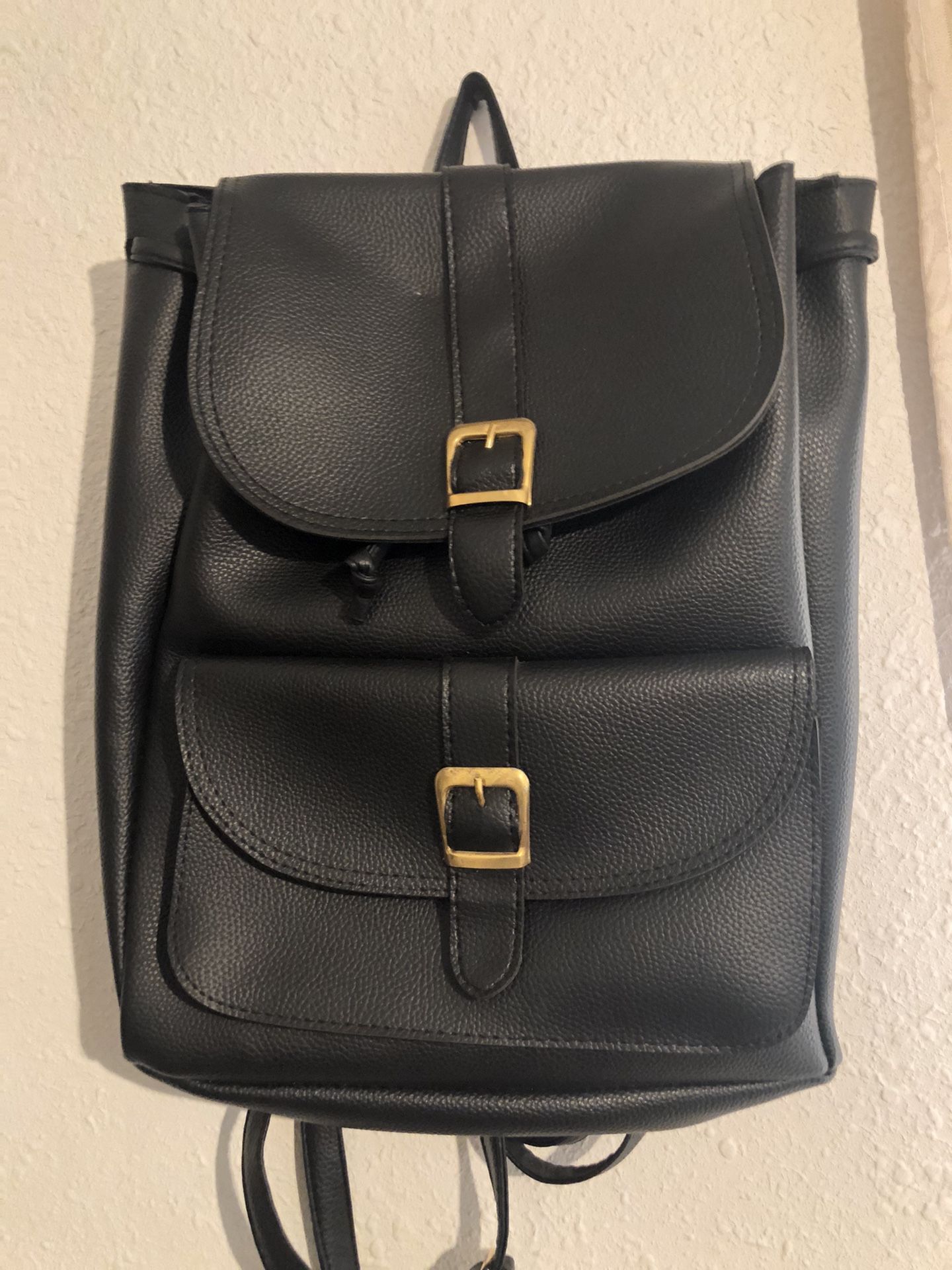 Black Slim Backpack