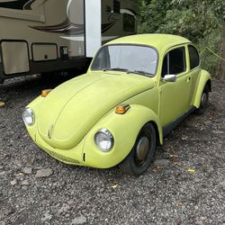 1971.  Volkswagon.  Beetle.  Banana Yellow.