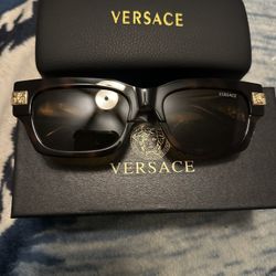 Original Versace Sunglasses Gold with Havana 