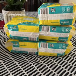 5 Packs Of Brand New Newborn Diapers 