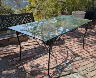 FREE Wrought Iron Glass table