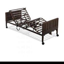 Electric, heavy-duty, adjustable, twin size Hospital Bed w/mattress, half rails, etc.