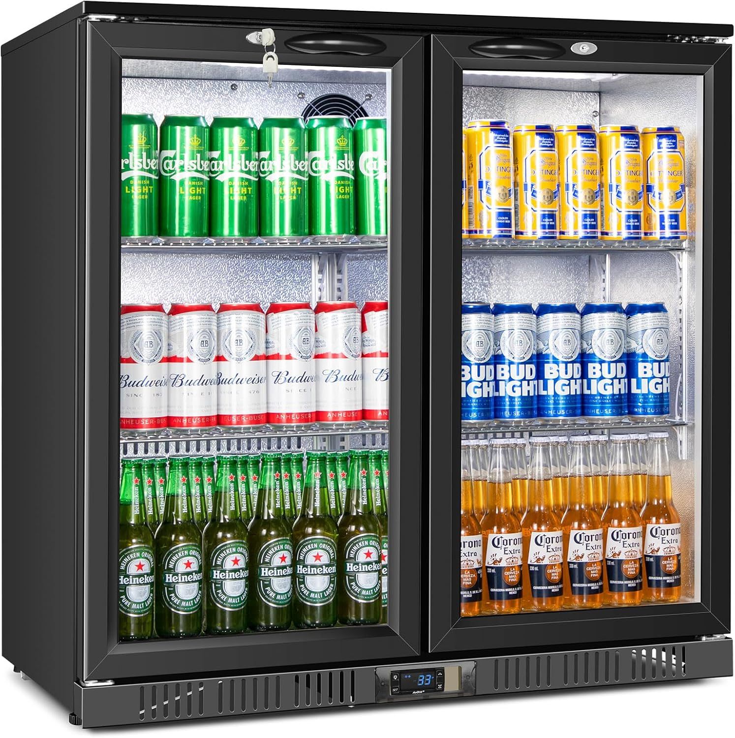 Beverage Refrigerator, 35.42 W Inch 7.4 Cu.Ft Drink Fridge