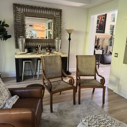 Solid Wood Tommy Bahama Style Chairs (set of 2)