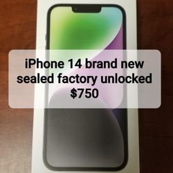 iPhone 14 Brand new Sealed Factory Unlocked 