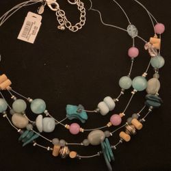 20”-24” Multi Strand Beaded Necklace, By Chico’s 