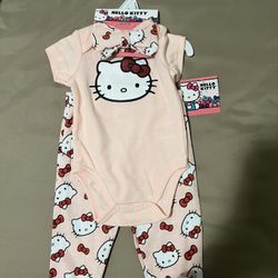 hello kitty 3 piece baby set 