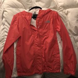 Size M North Face Jacket Coral/White