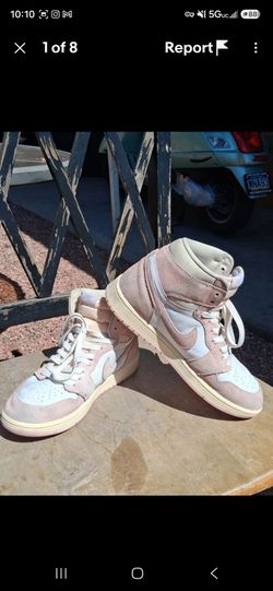 Nike Unisex Mid Top Suede Colorblock Lace-Up Sneaker Pink/White Rubber
