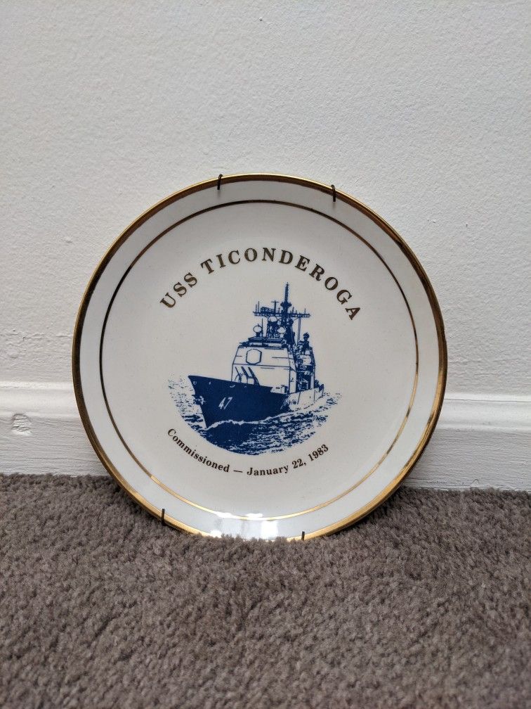 USS Ticonderoga Commemorative Plate
