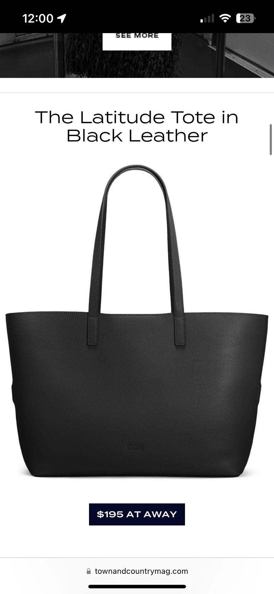 Away Tote Bag Both Models: The Longitude And The Latitude