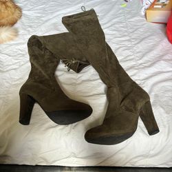 Green Heel Boots Size 7 not free
