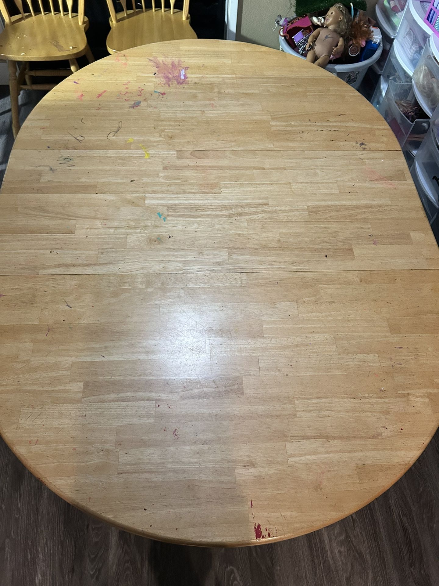 wood kitchen table