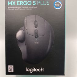  Logitech MX ERGO S PLUS Wireless Ergonomic Trackball Mouse with Wedge