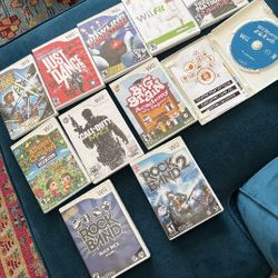 Nintendo Wii Bundle + Full Rock Band Set (Everything Works!)