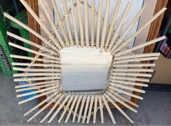 Two Decorative Bamboo Mirrors