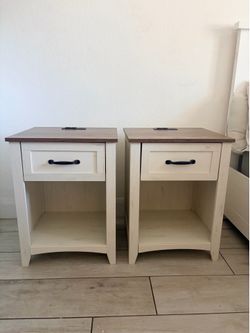 Nightstand with outlet