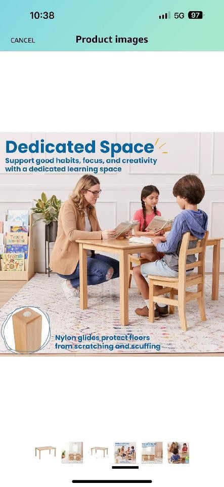 Brand New Never Opened ECR4Kids 24in x 48in Hardwood Table, Kids Furniture, TABLE ONLY NO CHAIRS