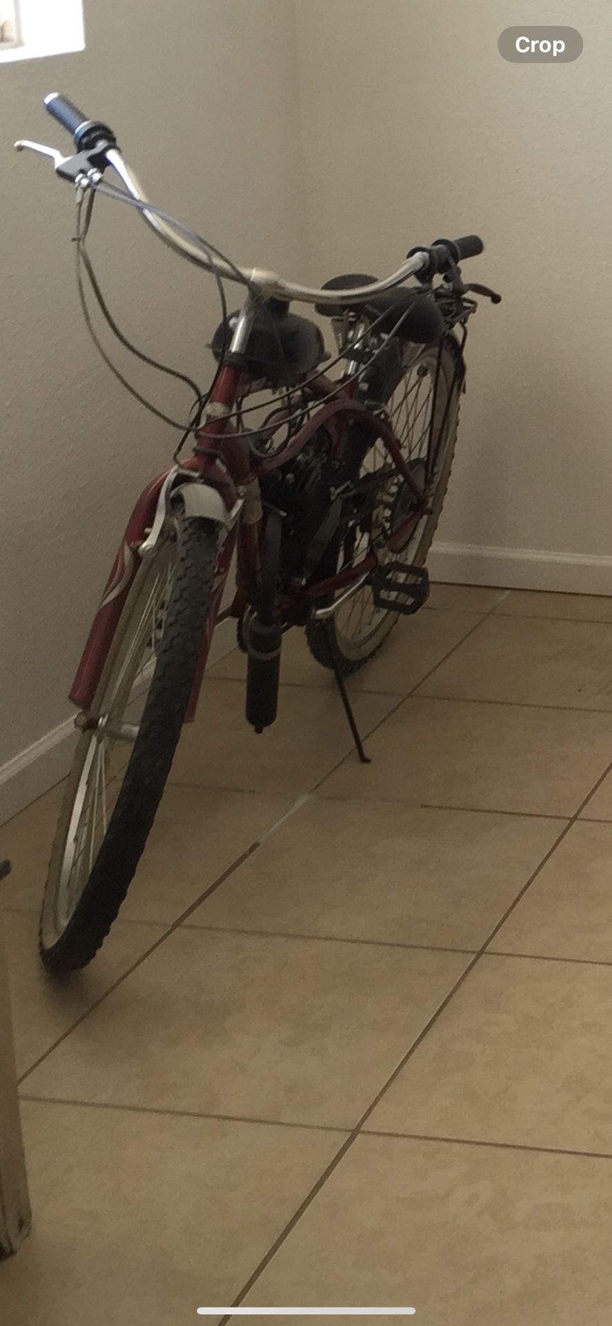 Vintage Looking Beach Cruiser Bike With A 2 Stroke Engine Style