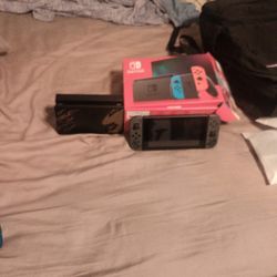 Nintendo Switch With 2 Controllers And Dock 
