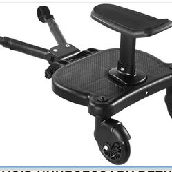 Universal 2-in-1 Stroller Board with Detachable Seat | Stand or Sit Ride-On Board 