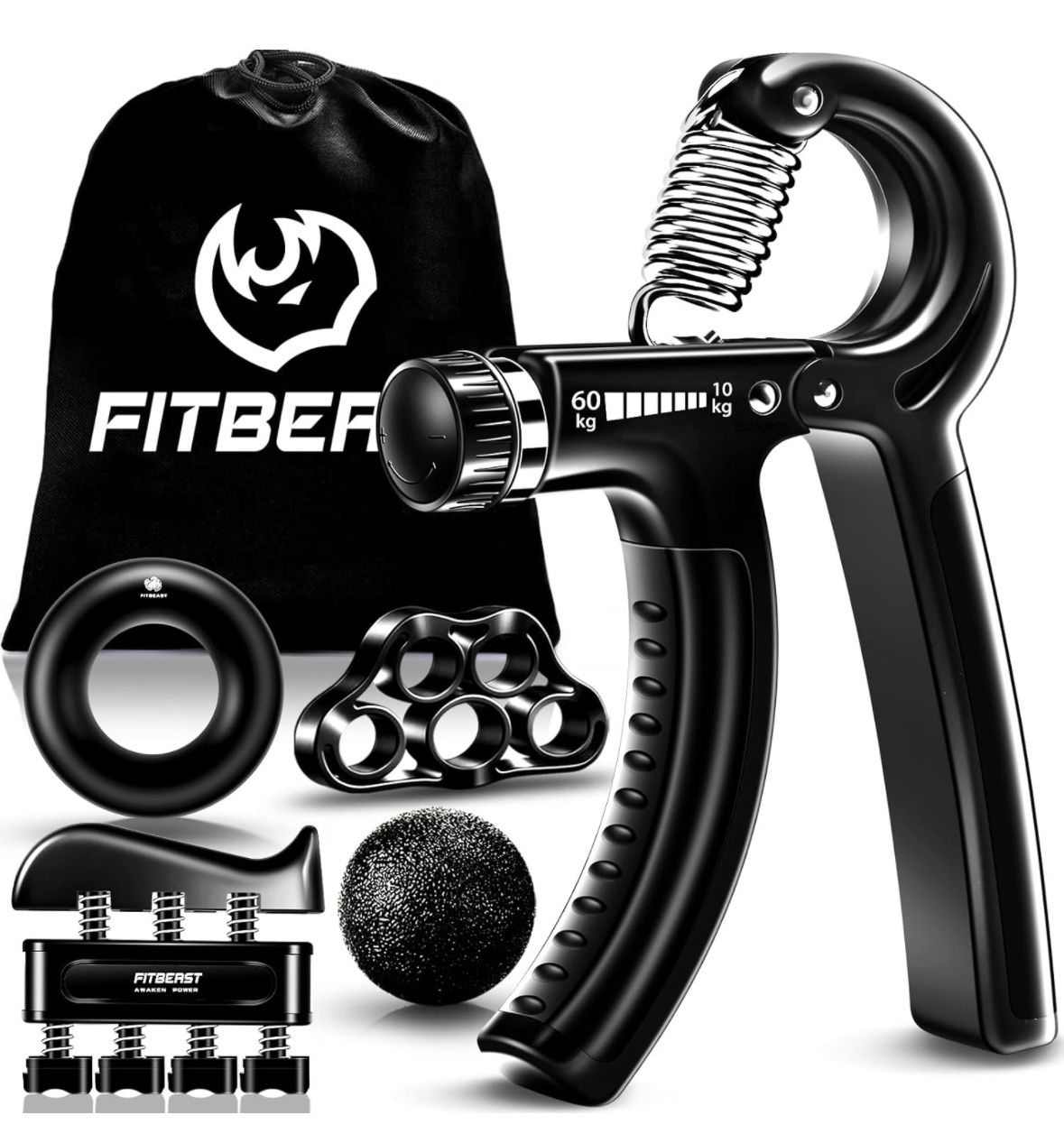 New Grip Strengthener Forearm Strengthener Hand Grips Strengthener Kit - 5 Pack Adjustable Resistance