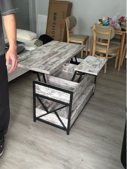 39x13x23 table with storage expandable top