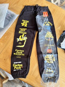 travis Scott X Mcdonald’s bomber sticker pants