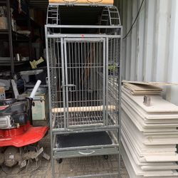 Large Bird Cage On Wheels