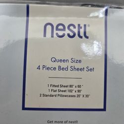 Nestl Queen Size 4pcs Bed Sheet Set Brand New (Price Is Firm)