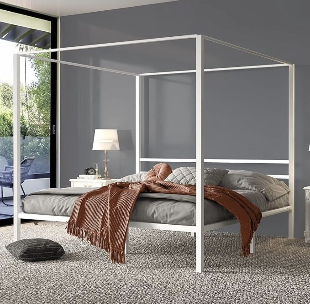 CANOPY BED FRAME KING SIZE BRAND NEW IN BOX!!!