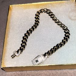 GOLD MONACO CUBAN BRACELET 