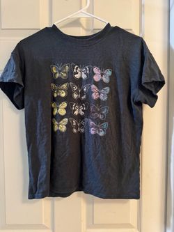 Black Butterfly Graphic T-Shirt