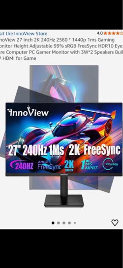 InnoView 27" 2K 240Hz Gaming Monitor