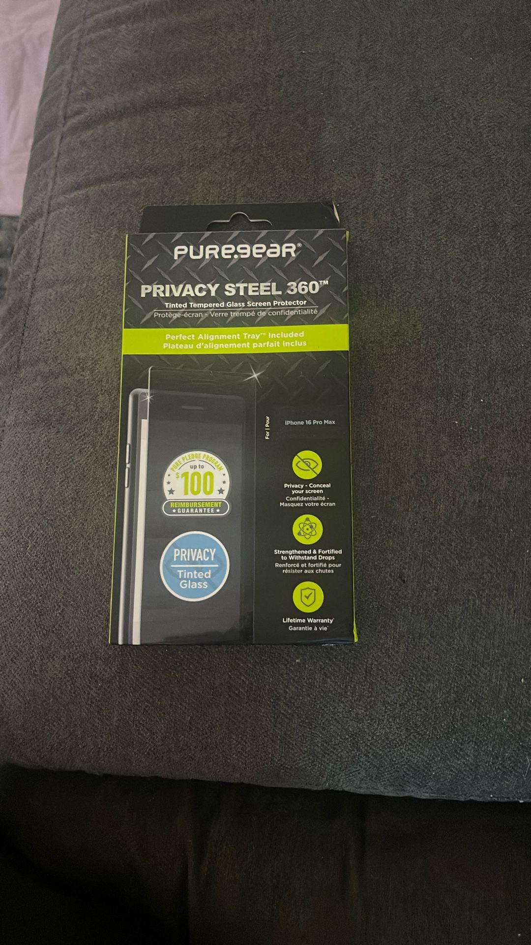 Pure Gear Privacy Steel 360 For iPhone 16 Pro Max