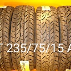 235/75/15 For Sale 4 New Tires LT AT All Terrain We Service Motorcycle Tires