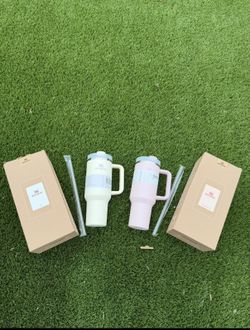 Stanley Cups Tumbler White and Pink