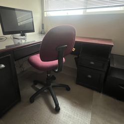 Free SOFA /LOVE SEAT With Purchase of Office Desk and Files Cabinet 